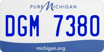 MI license plate DGM7380