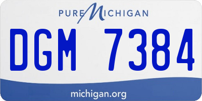 MI license plate DGM7384