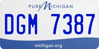 MI license plate DGM7387