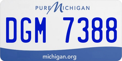 MI license plate DGM7388