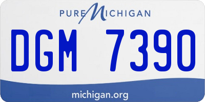 MI license plate DGM7390