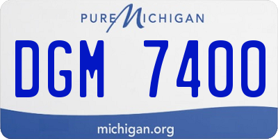 MI license plate DGM7400