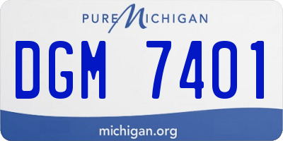 MI license plate DGM7401