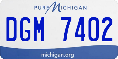 MI license plate DGM7402