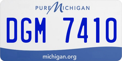 MI license plate DGM7410