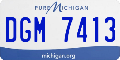 MI license plate DGM7413