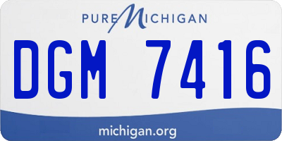 MI license plate DGM7416