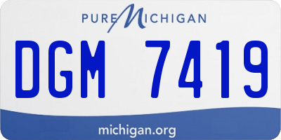 MI license plate DGM7419