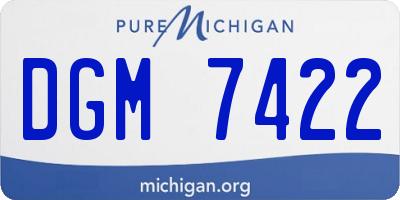 MI license plate DGM7422