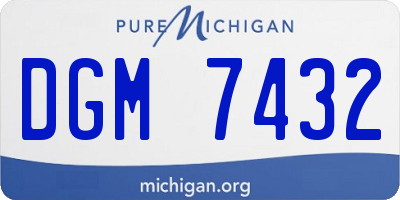MI license plate DGM7432