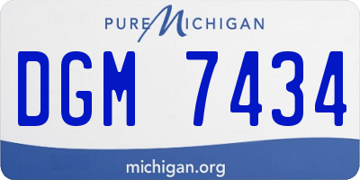 MI license plate DGM7434