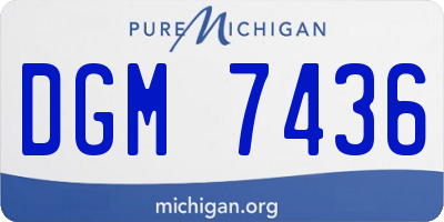 MI license plate DGM7436