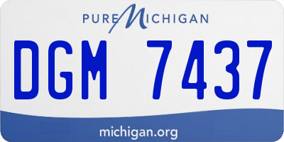 MI license plate DGM7437