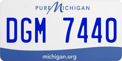 MI license plate DGM7440
