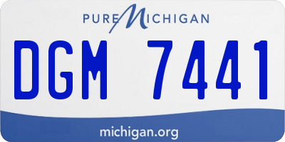 MI license plate DGM7441