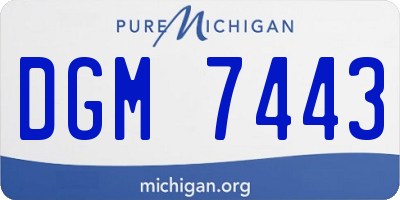 MI license plate DGM7443