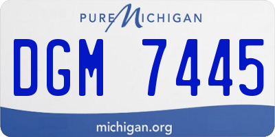 MI license plate DGM7445