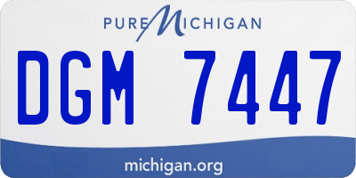 MI license plate DGM7447