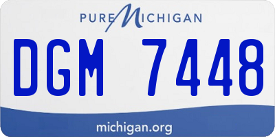 MI license plate DGM7448