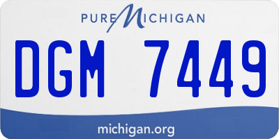 MI license plate DGM7449