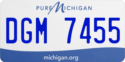 MI license plate DGM7455