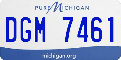 MI license plate DGM7461
