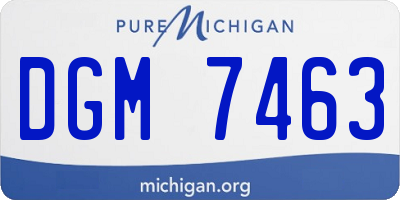 MI license plate DGM7463