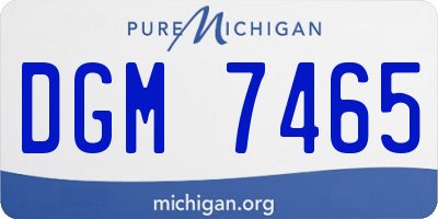 MI license plate DGM7465