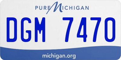 MI license plate DGM7470