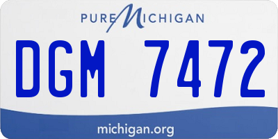 MI license plate DGM7472