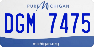 MI license plate DGM7475