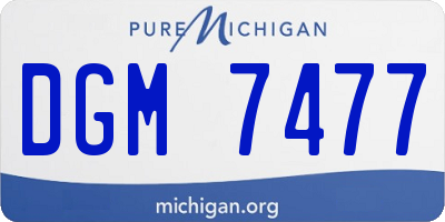 MI license plate DGM7477
