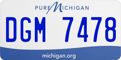 MI license plate DGM7478