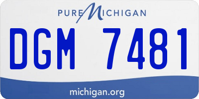 MI license plate DGM7481