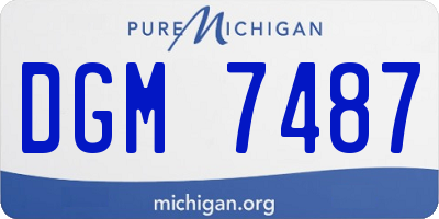 MI license plate DGM7487