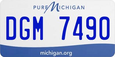 MI license plate DGM7490