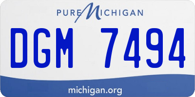 MI license plate DGM7494