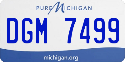 MI license plate DGM7499