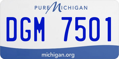 MI license plate DGM7501