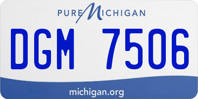 MI license plate DGM7506