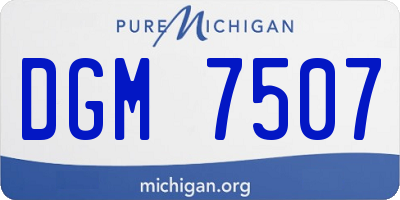 MI license plate DGM7507