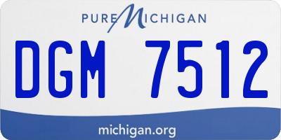 MI license plate DGM7512