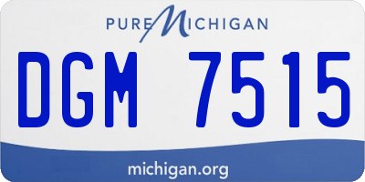 MI license plate DGM7515