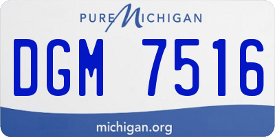 MI license plate DGM7516