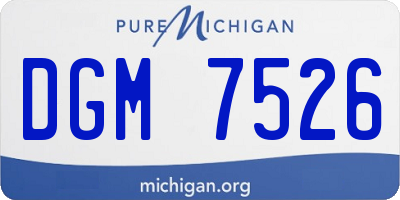 MI license plate DGM7526