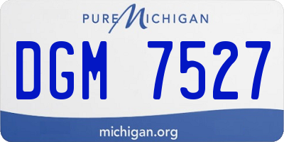 MI license plate DGM7527