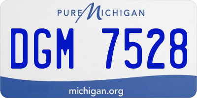 MI license plate DGM7528