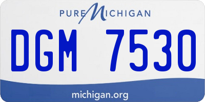 MI license plate DGM7530