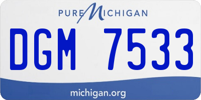 MI license plate DGM7533