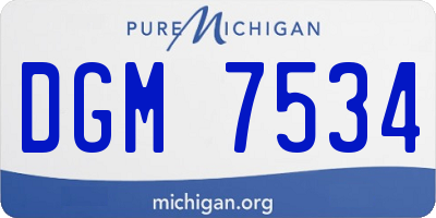 MI license plate DGM7534
